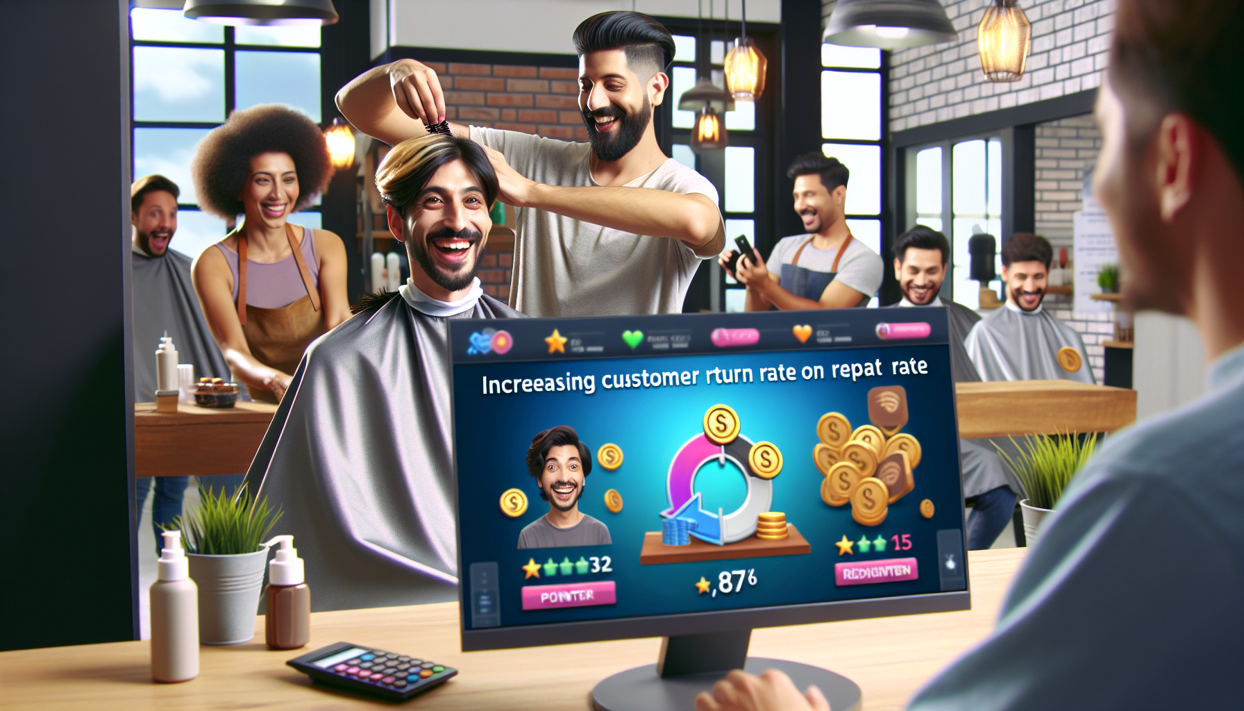 ゲーミフィケーション機能が美容室リピート率に与える影響のイメージ画像